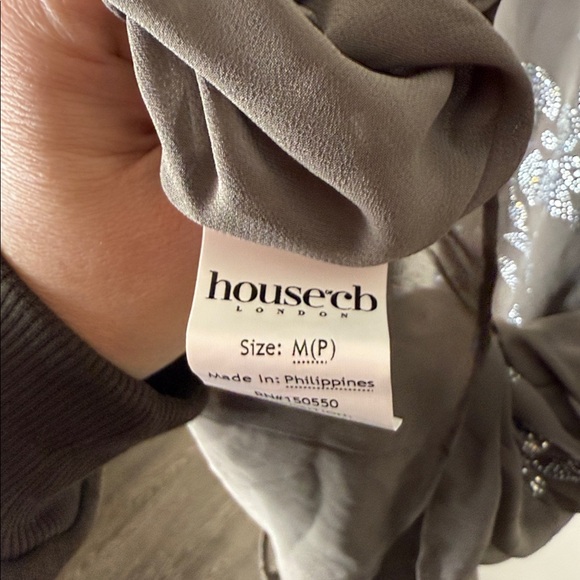 House of CB Blanca Smoke Crystal Embellished Midi Dress - Picture 8 of 14